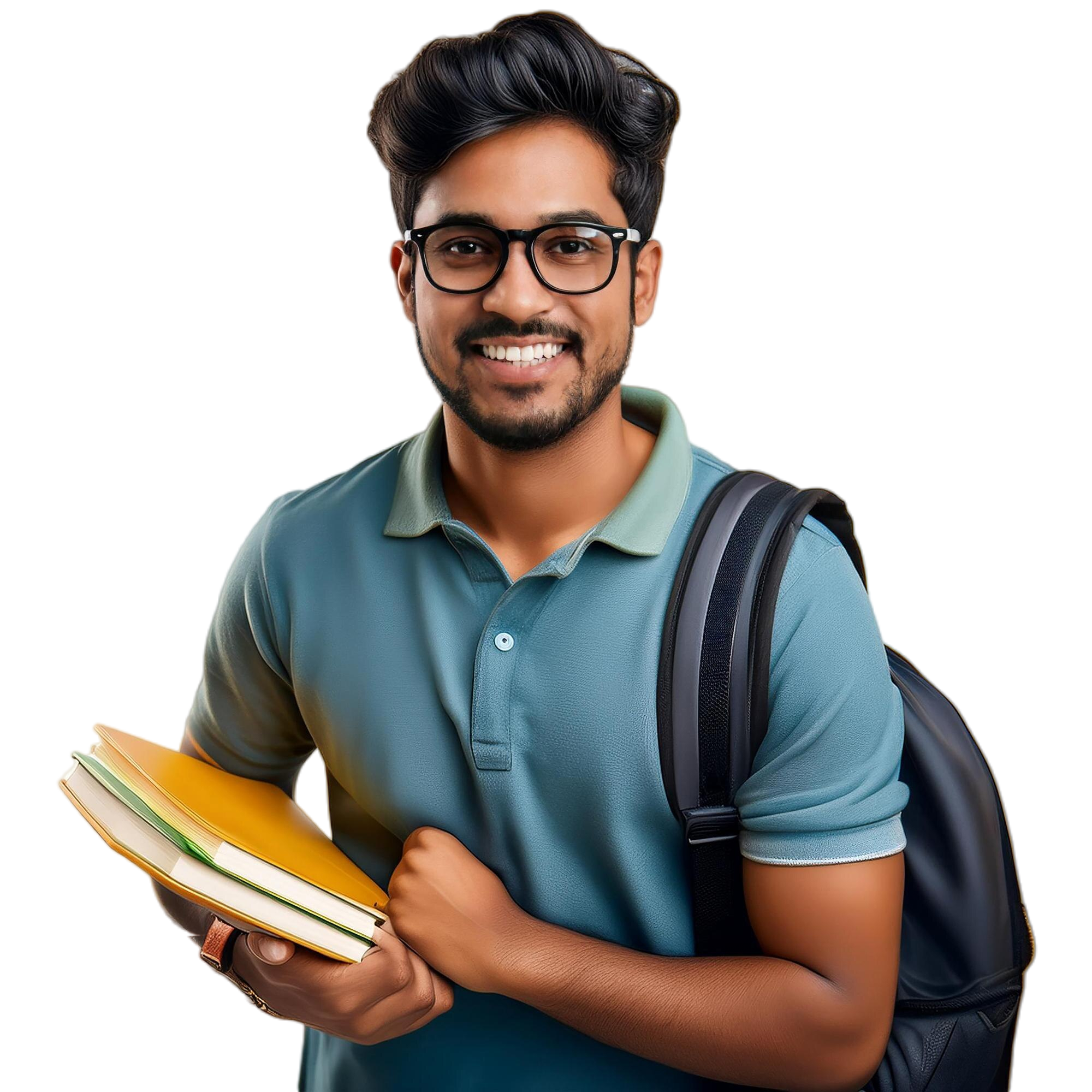 man-wearing-glasses-blue-shirt-holds-book